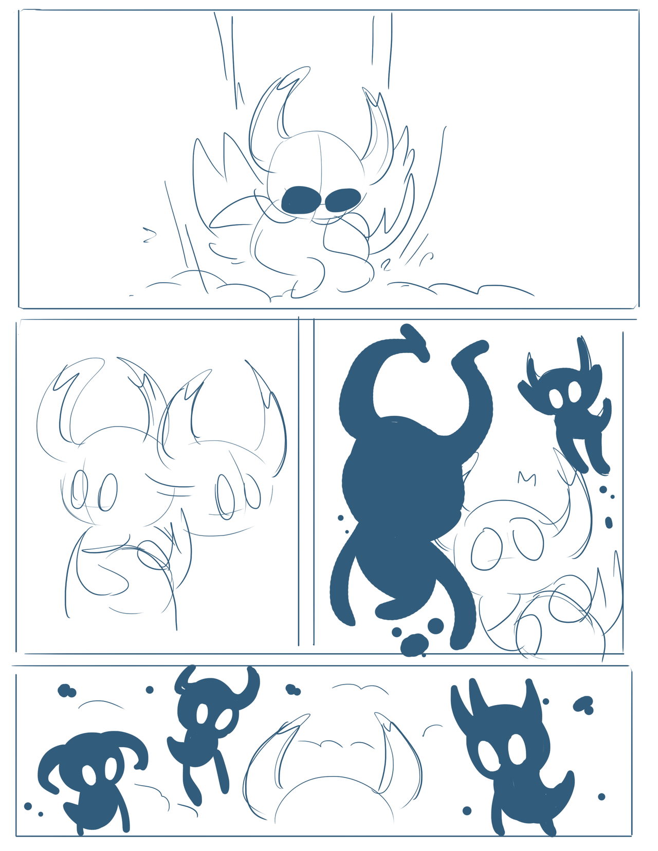 pickles4nickles:  Did some thumbnails for a comic that I’ll probably never actually