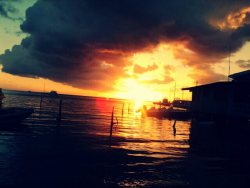 dontworry-i-am-a-young:  Atardecer en Cabojo Rojo, Poblado, BOQUERON &lt;3 Puerto Rico