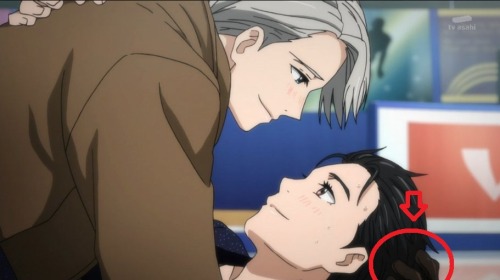 nolongerwaiting:  alisayamin:  I would totally say Victor is an idiot who hugged (kissed) Yuuri so hard until they both fell and slid on the ice rink but then I noticed that Victor cushioned Yuuri’s head before the fall so that Yuuri wouldn’t get