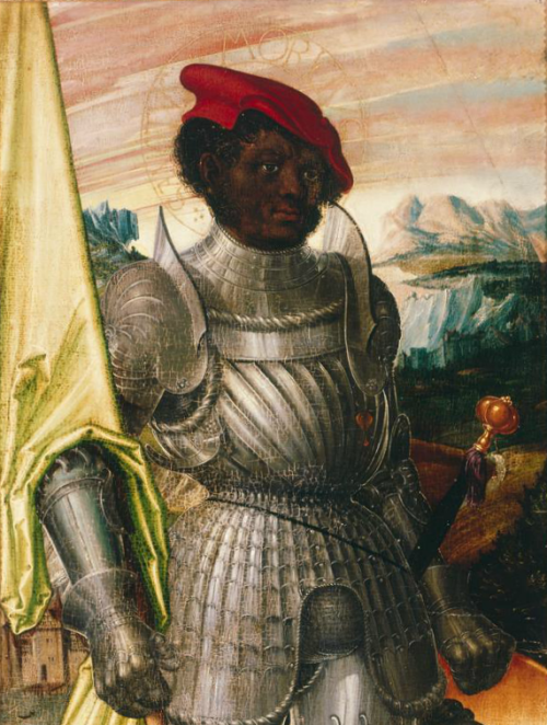 medievalpoc:Anonymous, School of Lucas Cranach IPfirtscher Altar, Left Wing: Saint MauriceGermany (1