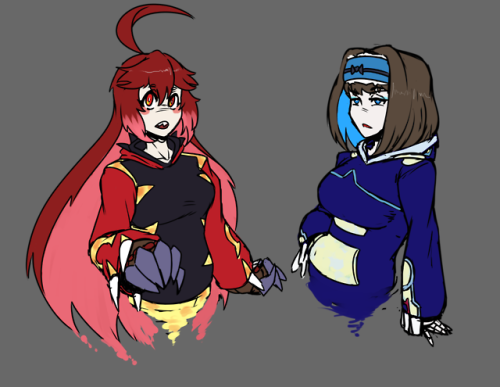 And doodle comms for @gokuvssonic2012Primal Groudon and Kyogre sweaters on color matching Autoscorer