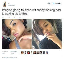 moderndaymona:  pettylifepresident:  bishopmyles:  shop-blvck-nostalgia:Girls like this disgust me.  What’s the problem though?   Soooooo she’s supposed to look the same with and without make up? Everybody has imperfections. And I hope everyone that