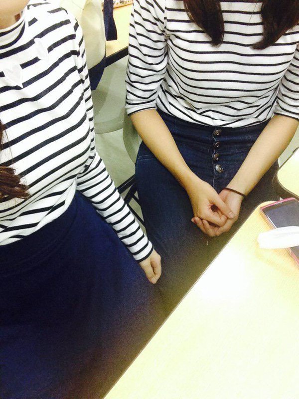 hanna4934:  내 친구 성아랑 커플룩ㅋㅋㅋ저번주에 만나서 같이