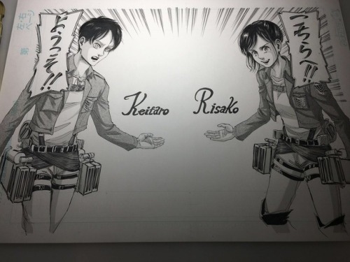 suniuz: Isayama blog post 06/06/2017  Post Title: “I had time to make a blog post.“  I’ve used similar post titles so many times, even though there are lots of things I should post onto my blog…  ↑The image above is an old one drawn for