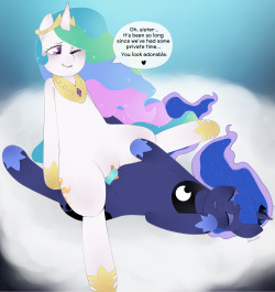 A Suggestion From Http://Ray-Pemmburge.tumblr.com/Celestia X Luna Toy Play. :3 Some