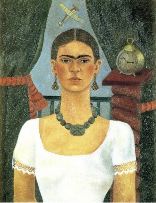 pixography:  Frida Kahlo ~ “Self Portrait – Time Flies”, 1929 