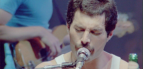 radiomercury:Freddie Mercury getting emotional while singing Somebody to Love - Live in Montreal 198