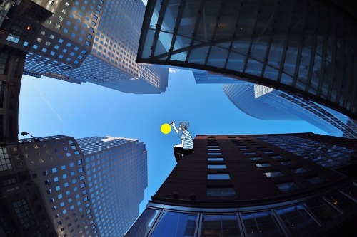   Illustrator Thomas Lamadieu Continues to Imagine the Strange Inhabitants Living in the Sky Between Buildings