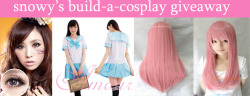 candyvalkyrie:  Hey guys! In celebration of my new job i’m throwing a giveaway again~Since everyone likes to cosplay, here’s your chance to build your own cosplay! Prizes: 1 pair of contacts from pinkyparadise under ฮ 1 wig on ebay (or a different