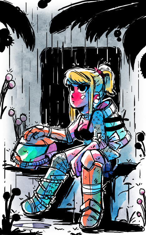 princeofcake:  Did a collab-Metroid-tradeoff-Samus fest thing with my buddy over at @toonimated! Yes. Yes? Yes.    <3