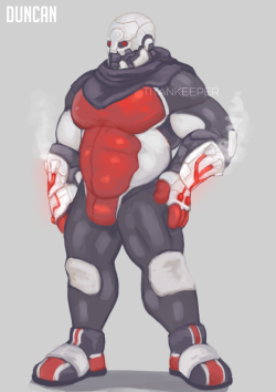 titankeeper:  This is a redesign or rather actual development of my old character called Duncan. He’s around 40 years old ex-test subject for artificial muscle tissue enhancements, being the only one the test actually had the desired effect on, he’s