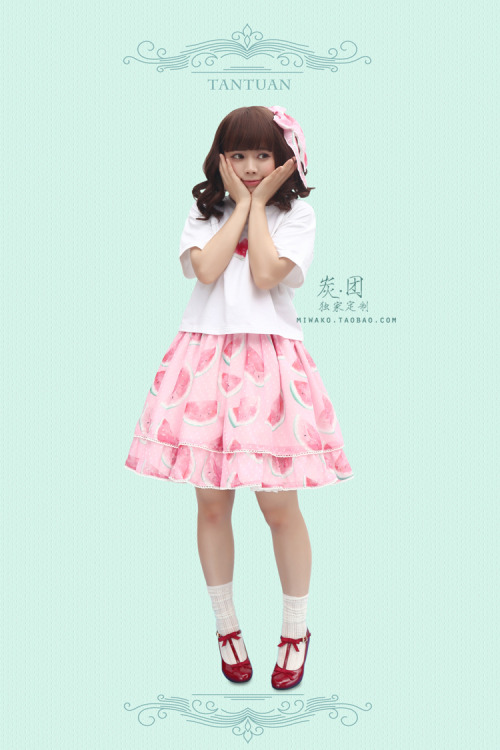 truth2teatold: Miwako Eat Watermelon with Me! series preorder - jumperskirt, skirt, cutsew, hair cl