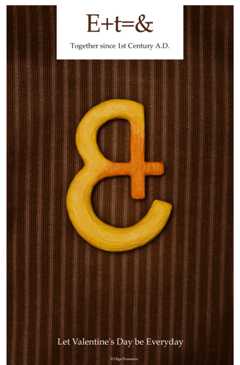 sixtensason:  mimilin:  betype:  Ampersand Valentine’s Day Postcards by Olga Protasova  & tellement de encore…  everyday