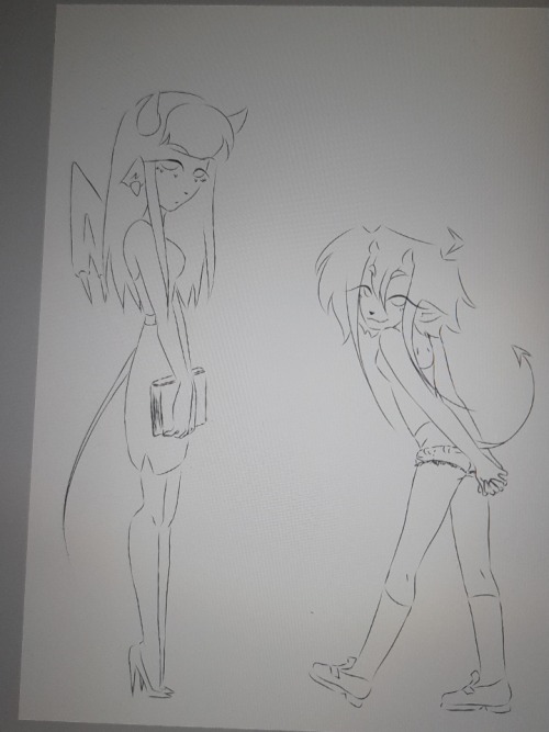 Work In Progress. I'm Developing An Illustration With Lilith And Seraphina, Can't Wait To Finish It,