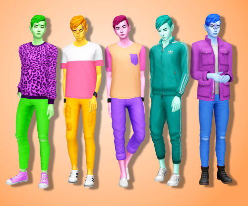 dcwnandout:BustedPixels Male Clothing Pack January 2018 in Sorbets Remixabsolutely do not get used t