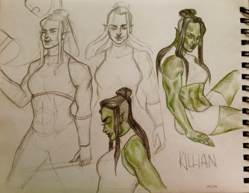 abiramithefirst: All my muscle studies inevitably turn into Killians  [image description: sketc
