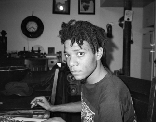 twixnmix: Jean-Michel Basquiat photographed by Andy Warhol at his home on Great Jones Street in NoHo