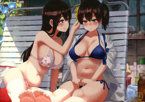 smis-five-creedmoor: definitely-not-baka-dot-exe: Kaga and Akagi by シジュウカラ @neesocks