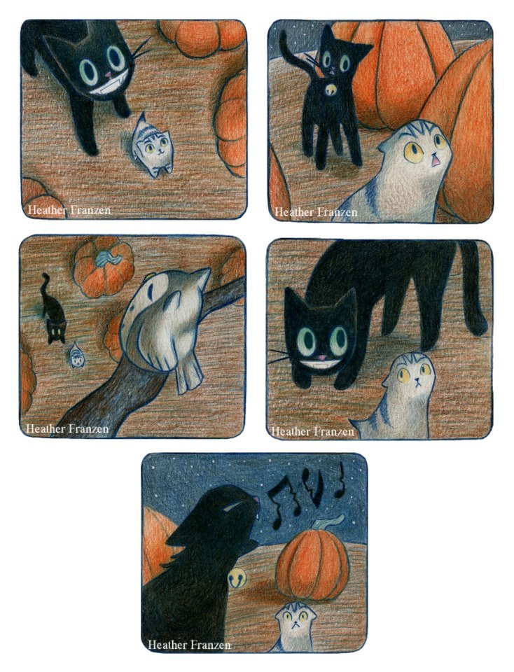 catsbeaversandducks:  Scaredy Cat &ldquo;Scaredy Cat is my first picture book,