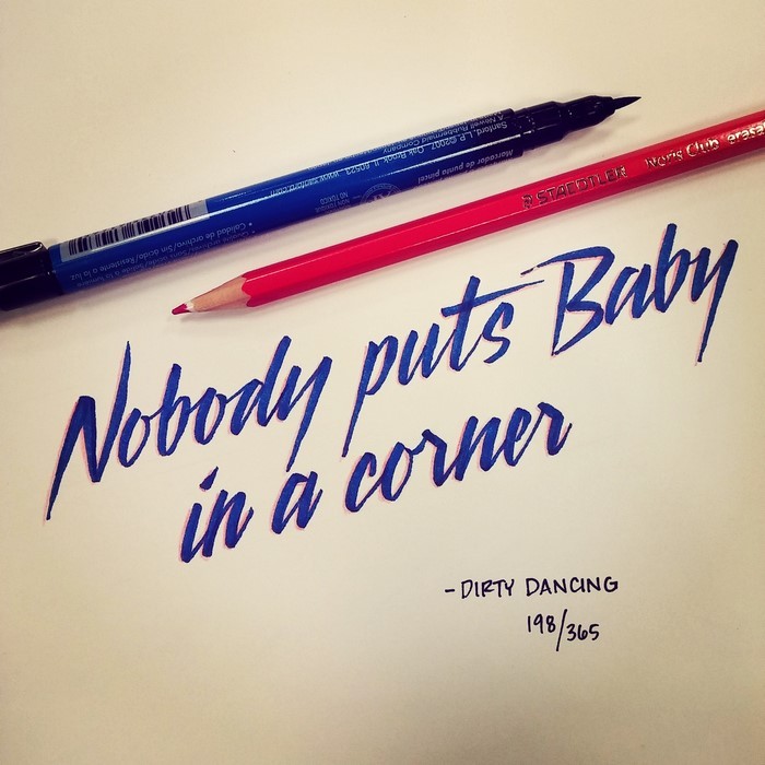 pr1nceshawn:    365 Days of Hand Lettered Movie Quotes by Ian Simmons.   
