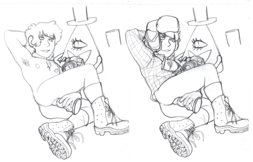 naughtypelli:  Might color the bottom one, idk. Drew it bc I have a request for BillDip in my inbox.