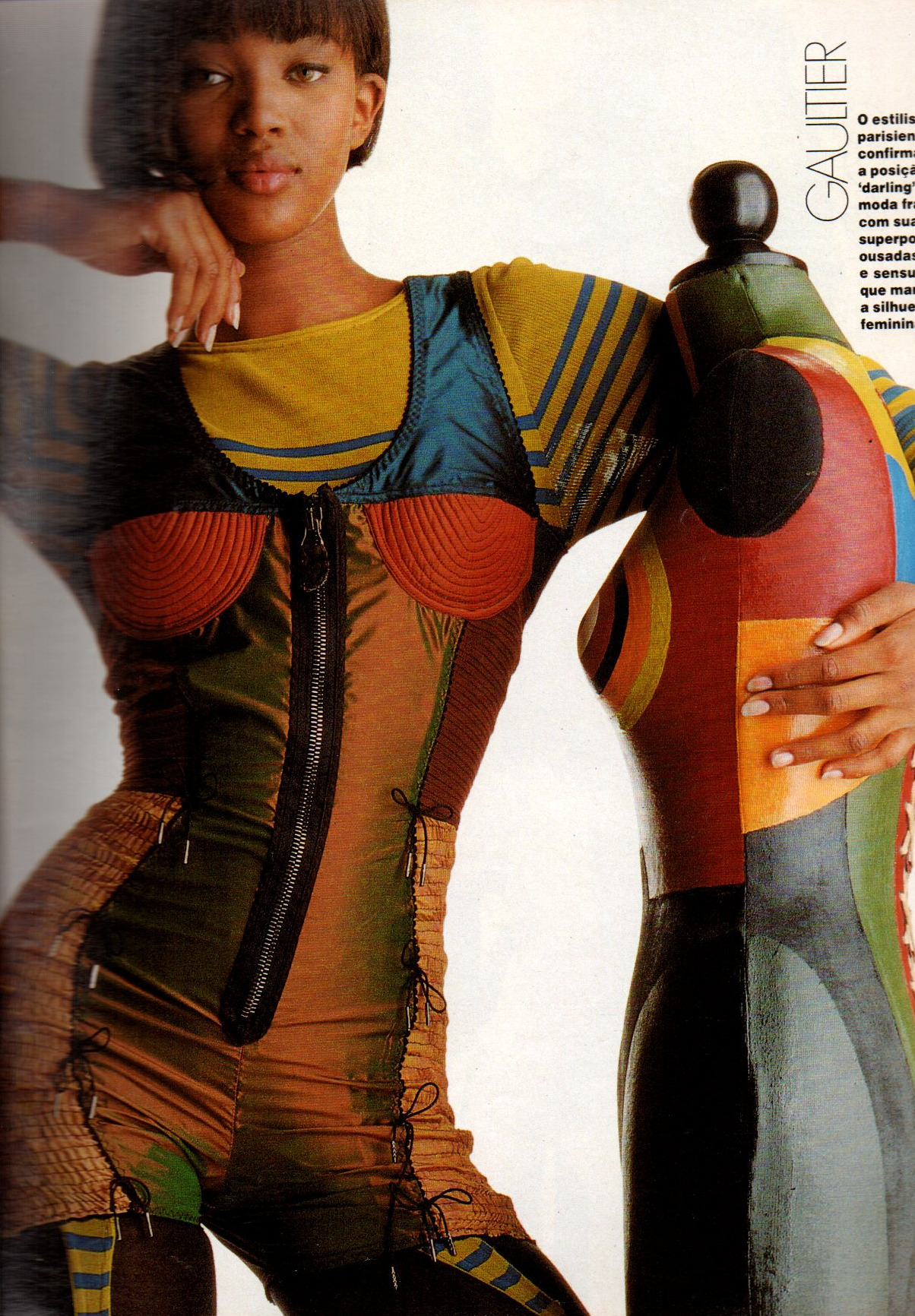 howtobeafuckinglady:  Naomi photographed by  Gilles Bensimon, Elle Magazine February