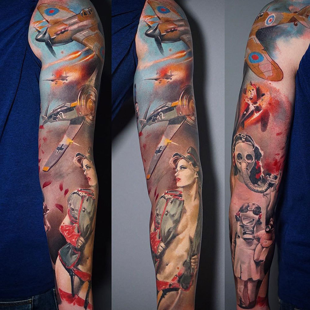 Bit more of the ww2 leg sleeve done - Eternal Tattoo's | Facebook