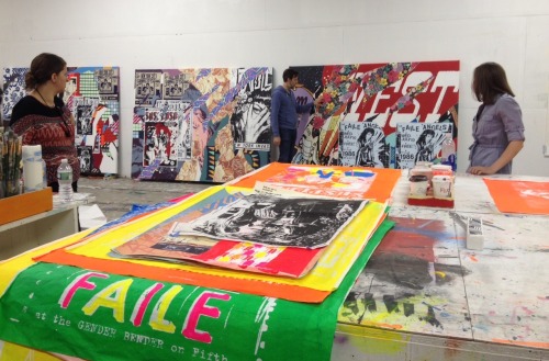 The BKM Adult Programs crew swung by FAILE’s studio in Greenpoint to check out what the artist