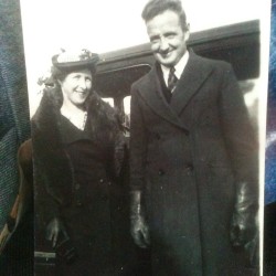 bigcheese327:  getwiththe40s:  My maternal grandparents attending a wedding in 1941. They were actually newly divorced here. Nana was a milliner and grandad, Burt Munro, went on to build and race The World’s Fastest Indian. #sharp #cool #style #1940s