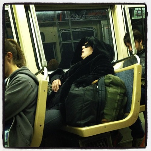publicportraits:  “Your feeble skills are no match for the power of the Dark Side.” #starwars #theemperor #caughtoncamera #igerschicago #publicportraits #public #portrait #portraits #chicago #cta #urban #city #peopleintransit #streetphotograpy