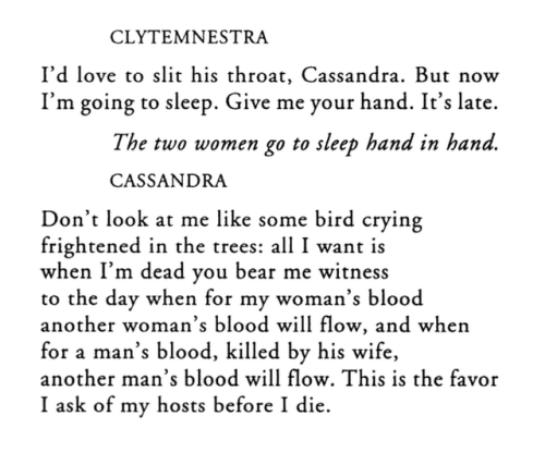 gnossienne: Dacia Maraini, from Dreams of Clytemnestra