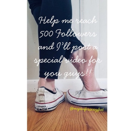 We’re so close!!Wanna see a special video then Help me reach 500 Followers!#feet #footjob #feetfans 