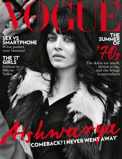 bollymusings:Aishwarya Rai for Vogue, March 2015 (open in a new tab)