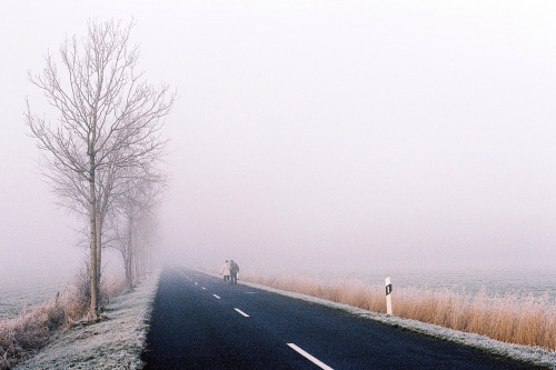 grett:   	Hammrich - dis.appear I by Andy Komoll    	Via Flickr: 	Flüchtige Begegnungen im der nebelbehangenden kargen und schmücklosen Ackerlandschaft des Hammrich.   