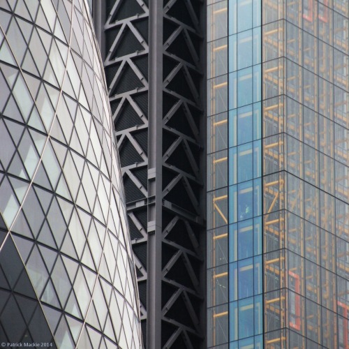 Juxtaposition: Ploughman’s Lunch The Gherkin and the Cheesegrater in the City of London.