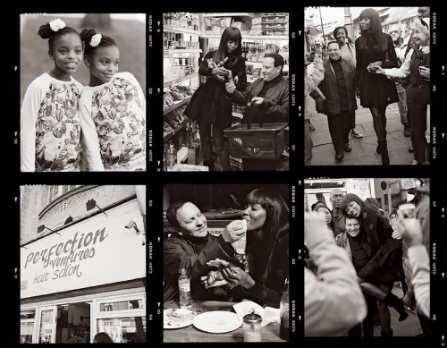 naomihitme:  Naomi,  Naomi’s Grandma Rudy, Naomi’s Mom Valerie Campell, Azzedine Alaïa, Malaika Firth, Riley Montana,  Alewya Demmisse, and Tinie Tempah photographed by Bruce Weber, Vogue UK September 2014 