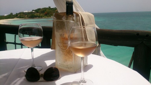 Rosé wine @ Sheer Rocks, Antigua adult photos