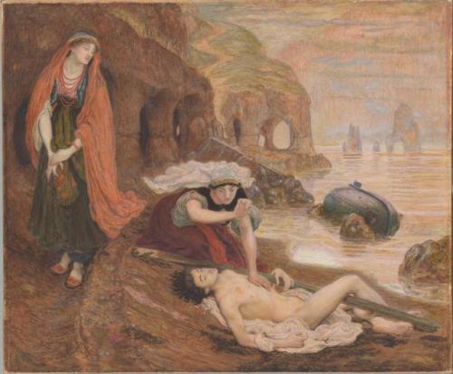 pre-raphaelisme:The Finding of Don Juan by Haidée by Ford Madox Brown, circa 1870