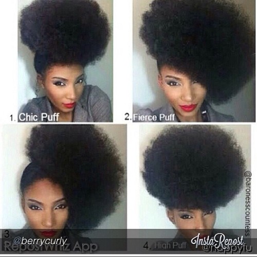 Which puff are you rocking? #Hairspiration! #teamnatural #teamcoils #teambeauty #healthyhair #bigha