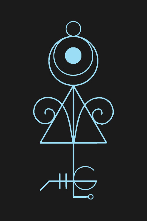 theblossomwitch: A sigil I created to place on the first page of my grimoire. This sigil stands for: