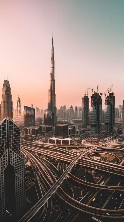 Dubai, skyline, cityscape, skyscrapers, buildings, Burj Khalifa, city, 720x1280 wallpaper @wallpaper