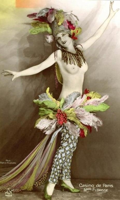 historicaerotica:  casino de paris postcard 