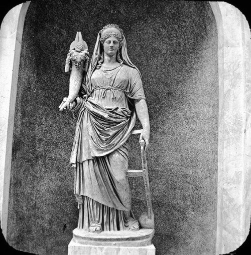 Statue of Fortuna from the Vatican Museums, Rome. Photo by William Henry Goodyear (1846 - 1923) Good