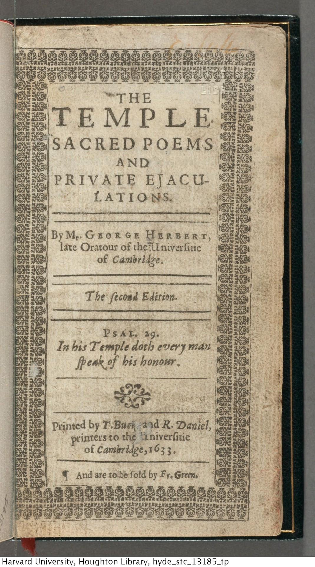 The Temple by George Herbert The Temple by George Herbert