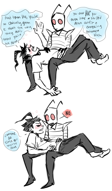 bamsara: Some drunken Dib doodles for a fic. Poor Zim has to deal with that lmao