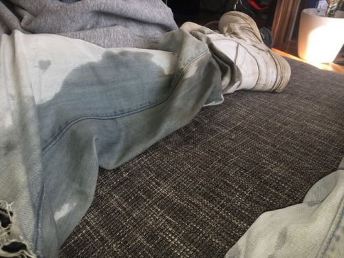 jeawhiz: sk8erpigvienna: At faggotboy’s home alone while he’s at work part 1 I love how your jeans look, all ripped and pissed! Looks so comfortable to wear! 