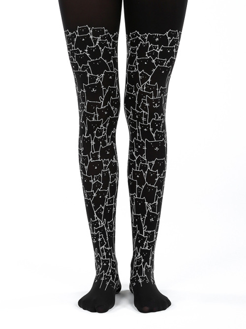 virivee: Virivee’s black printed tights! These are superb quality tights, not similar to cheap