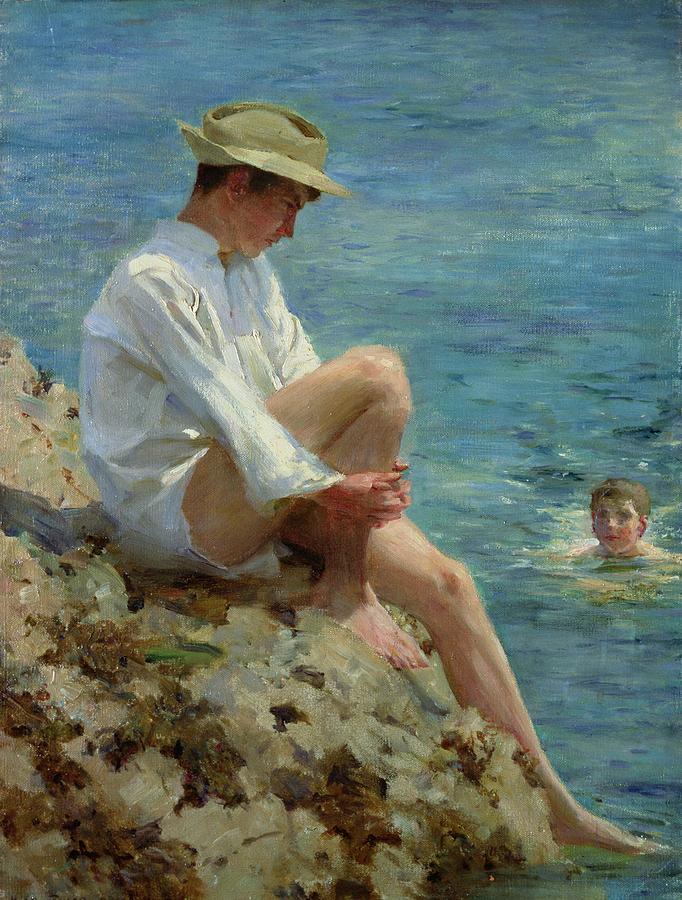 “Boys Bathing”, 1908, painting by Henry Scott Tuke 