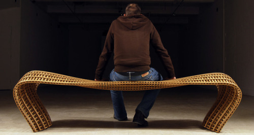  Curved Benches Created With Steam-bending Hardwood by Furniture Designer Matthias Pliessnigvia this