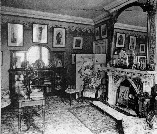 funeral-wreath:  The drawing-room of Borley Rectory, Essex, England, once designated the ‘most haunted house in England’. Built in 1862 in the Gothic Revival style, demolished in 1944 following fire damage. Source. 